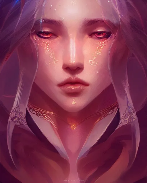 Image similar to Portrait of a beautiful magic woman, character design, fantasy, intricate, cinematic lighting, highly detailed, digital painting, artstation, concept art, smooth, sharp focus, illustration, art by WLOP and Ross Tran