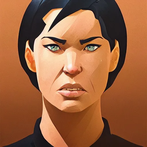 Image similar to face icon stylized minimalist terminator dark fate, loftis, cory behance hd by jesper ejsing, by rhads, makoto shinkai and lois van baarle, ilya kuvshinov, rossdraws global illumination