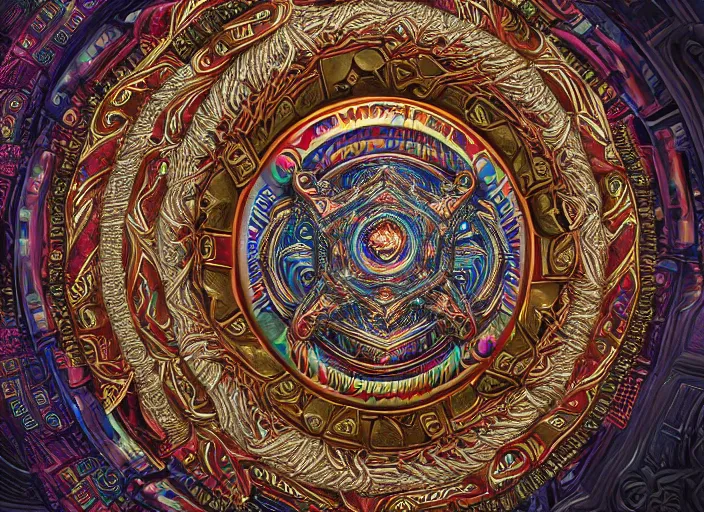 Image similar to hyperrealism, detailed textures, photorealistic 3 d render, a coloured beautiful tibetan kalachakra mandala, ultra realistic, ultra high pixel detail, cinematic, intricate, cinematic light, concept art, illustration, art station, unreal engine 8 k