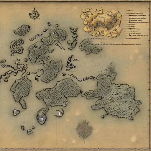 Image similar to fantasy cartographer map