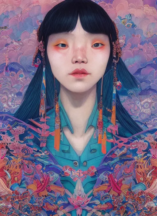 Image similar to yunnan people : : by martine johanna and simon stalenhag and chie yoshii and casey weldon and wlop : : ornate, dynamic, particulate, rich colors, intricate, elegant, highly detailed, centered, artstation, smooth, sharp focus, octane render, 3 d