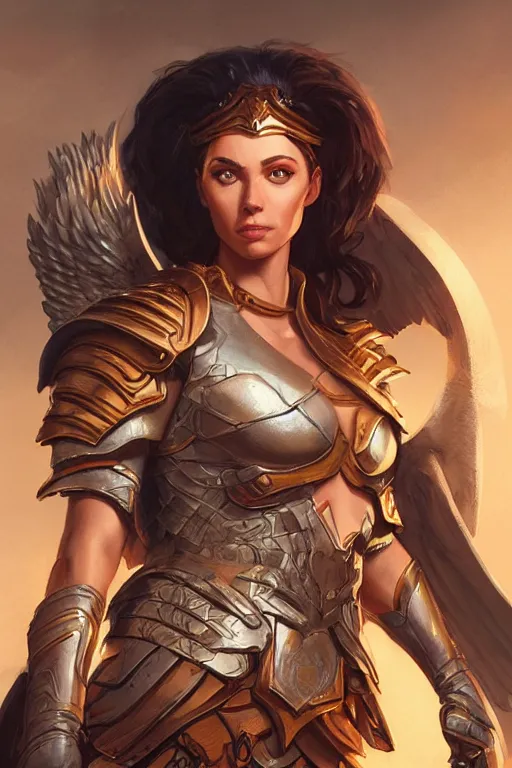 Image similar to amazon valkyrie athena, d & d, fantasy, portrait, highly detailed, headshot, digital painting, trending on artstation, concept art, sharp focus, illustration, art by artgerm and greg rutkowski and magali villeneuve