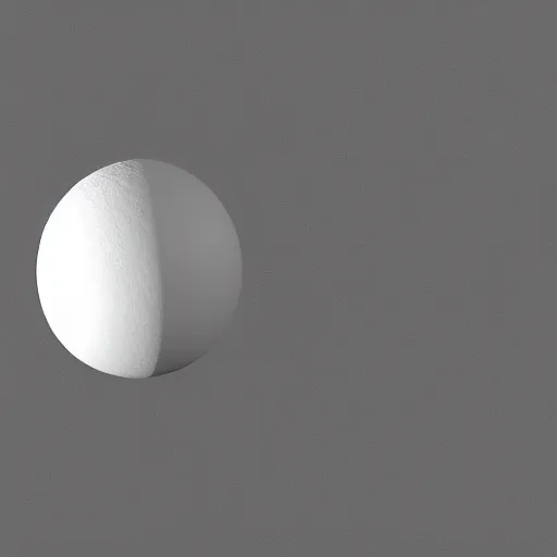 Image similar to render of white sphere