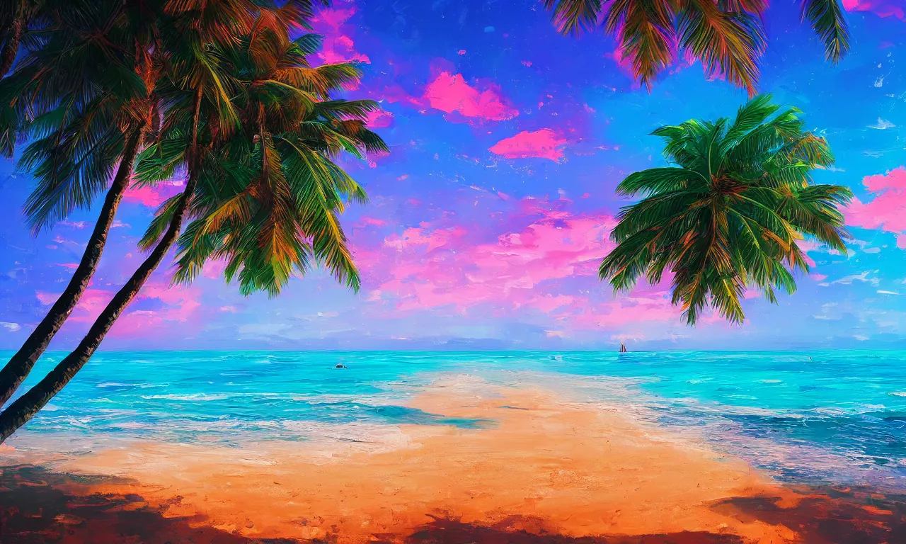 Image similar to paradise beach by alena aenami artworks in 4 k