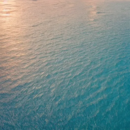 Image similar to an ocean made of golden liquid