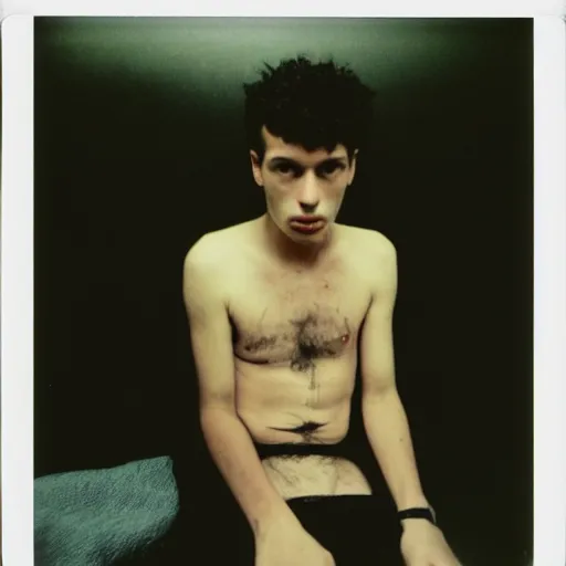 Prompt: just a normal person, polaroid, by nan goldin, jamel shabbaz, gregg araki