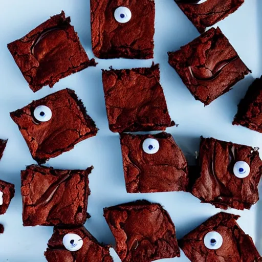 Prompt: a bunch of brownies that forms to look like robert downey