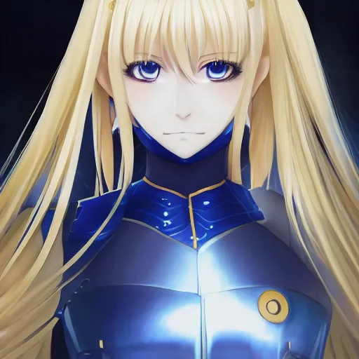 Prompt: portrait of artoria pendragon, anime fantasy illustration by tomoyuki yamasaki, kyoto studio, madhouse, ufotable, symmetrical face, trending on artstation