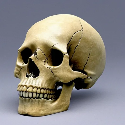 Prompt: empty human skull