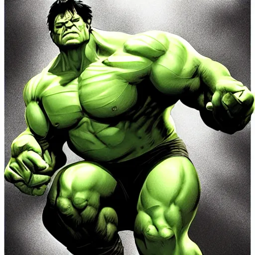 Prompt: the incredible hulk, trending on artstation