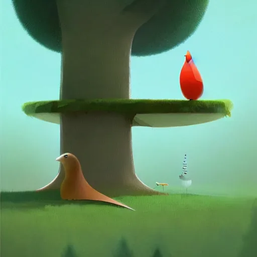 Prompt: a storybook illustration by goro fujita! a bird in a forest, surrealism, sharp focus, highly detailed, cgsociety, deviantart