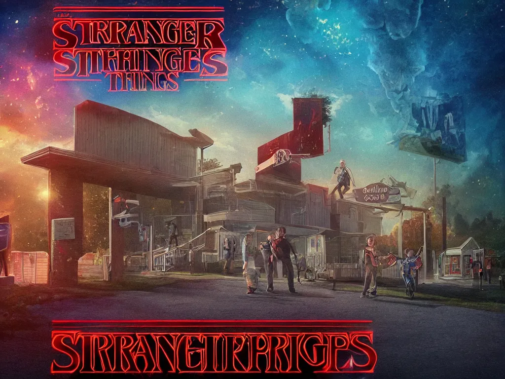 prompthunt: Dwayne Johnson in stranger things season 5 poster