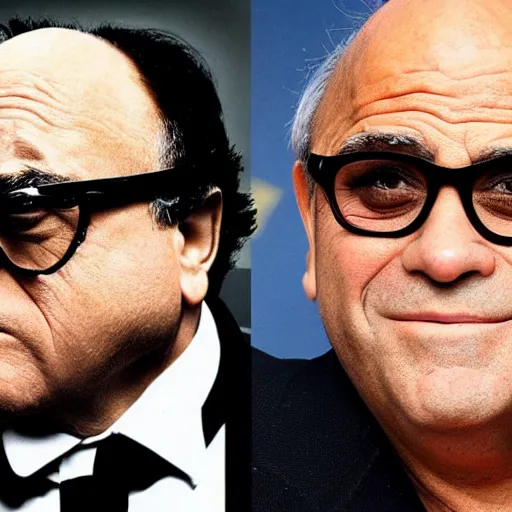 Prompt: Danny DeVito as the batman fighting George Clooney as the penguin