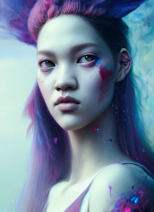 Image similar to jossi of blackpink, king, tarot card, highly detailed, digital painting, smooth, sharp focus, illustration, ultra realistic, octane render, unreal engine 8 k, art by karol bak and agnes cecile