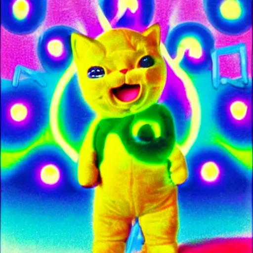 Prompt: cat Teletubbies acidwave