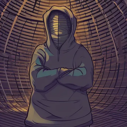 a mysterious man wearing a hoodie with face shrouded | Stable