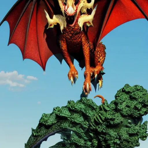 Prompt: a dragon with chicken wings
