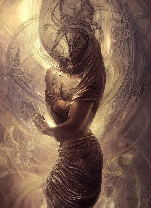 Prompt: album art divine holy district spell effect, physically accurate, moody dynamic lighting, very very intricate, very very elegant, highly detailed, digital painting, artstation, HR GIGER, Hieronymus Bosch, Francis Bacon, concept art, smooth, very beautiful, sharp focus, illustration, art by artgerm and greg rutkowski and alphonse mucha