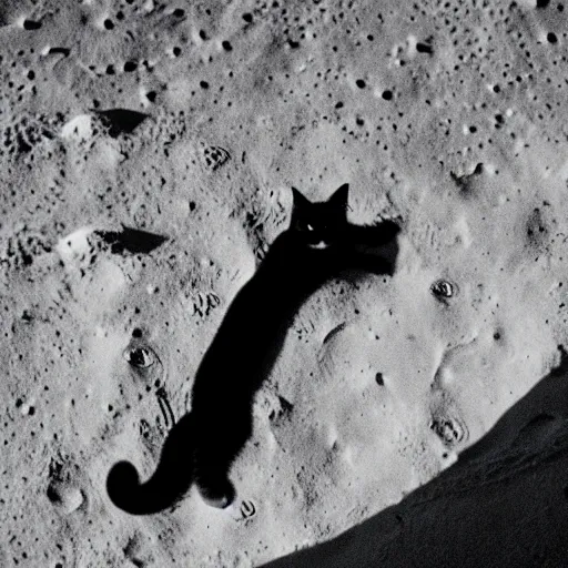 Image similar to a cat on the moon, cinematic, movie still