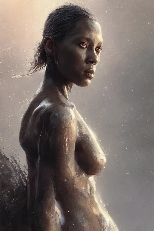 Prompt: Portrait of a south african Supermodel, marvel comics, dark, intricate, highly detailed, smooth, artstation, digital illustration by Ruan Jia and Mandy Jurgens and Artgerm and Wayne Barlowe and Greg Rutkowski and Zdislav Beksinski