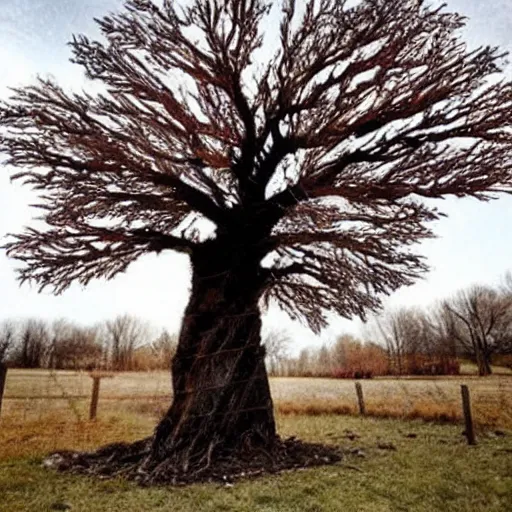 Prompt: a fried chicken tree