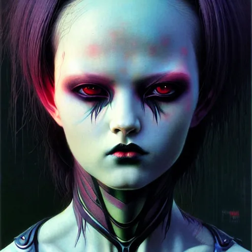 portrait of beautiful cute goth girl in warhammer | Stable Diffusion ...