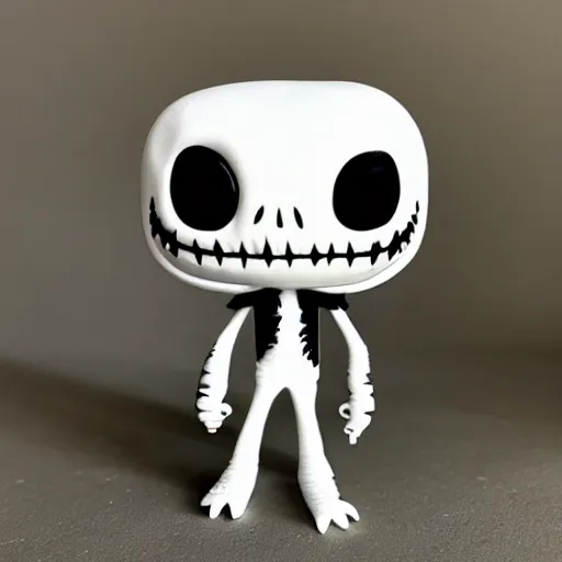 Prompt: pop figure of jack skellington