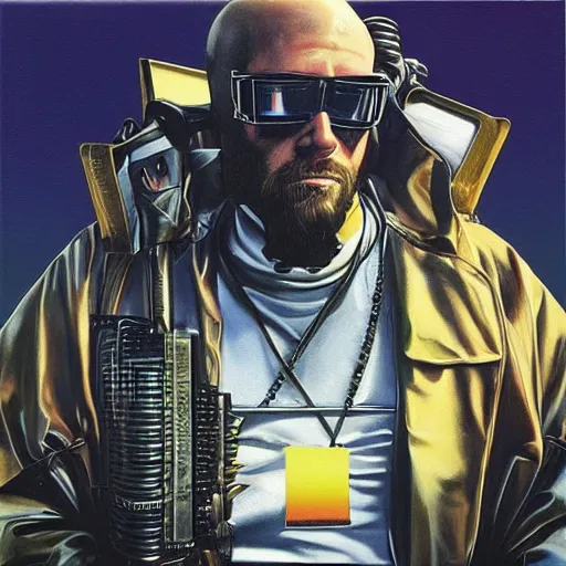 Image similar to judee sill cypherpunk album cover, painting from Kingdom Come Alex Ross