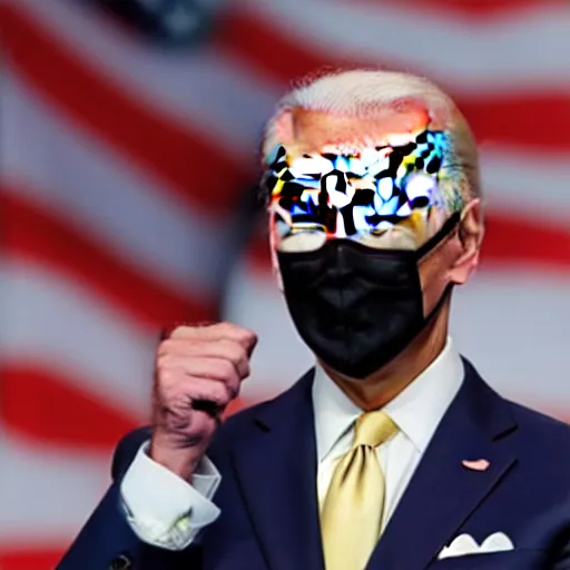 Image similar to joe biden holding an rtx 3 0 9 0