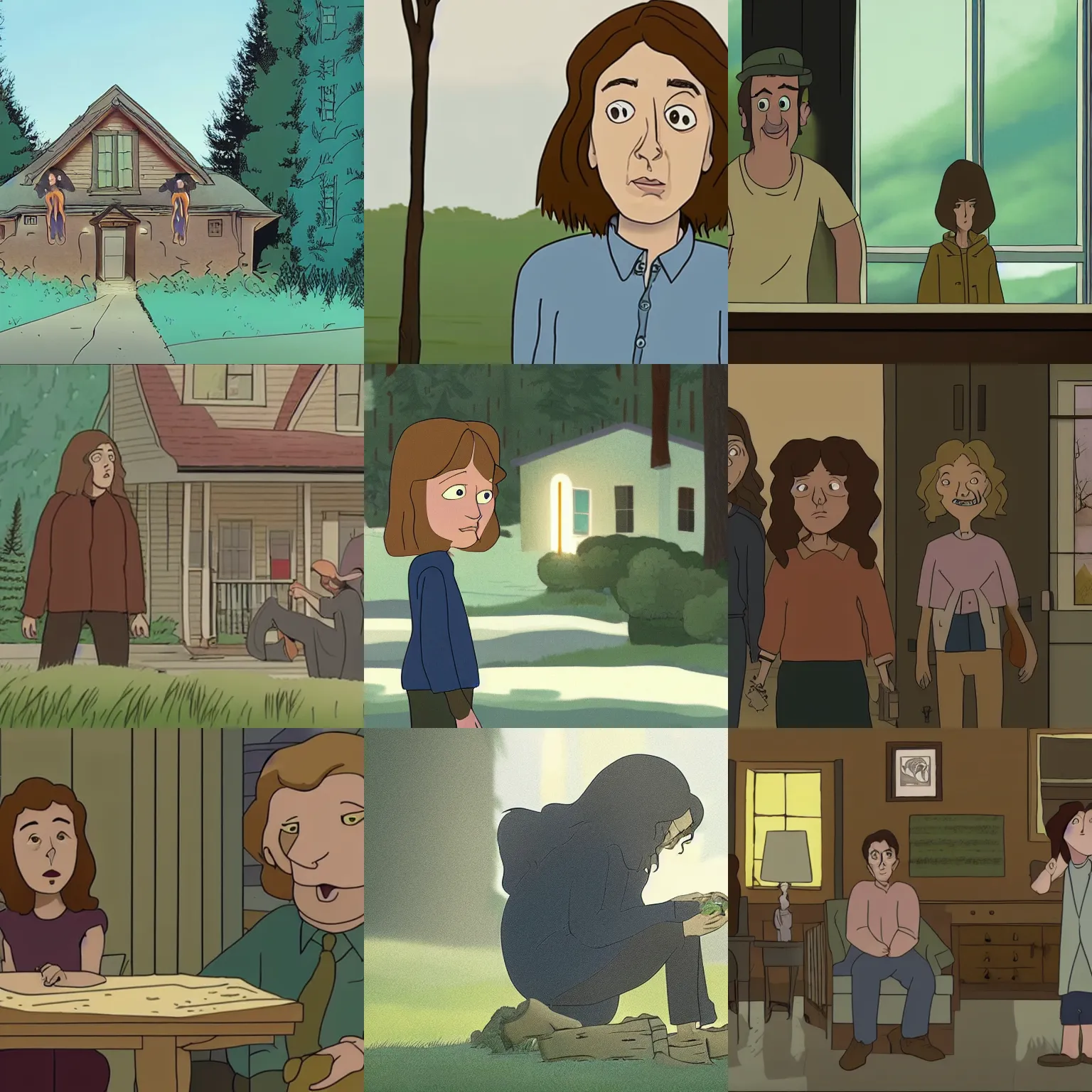 Prompt: Hereditary The Animated Series, episode stills