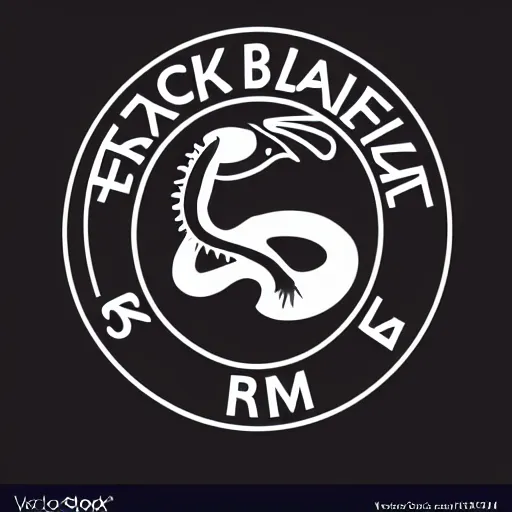 Image similar to vector image of a symbolic black salamander logo, clean, iconic, simple, symbolic, symbol, artstation, white background