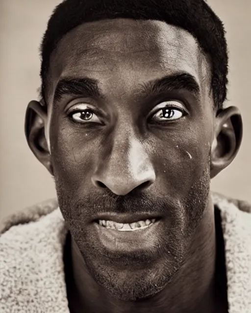 Image similar to facial portrait of kobe bryant, wrinkled, old and wrinkled, photography by steve mccurry, trending on artstation