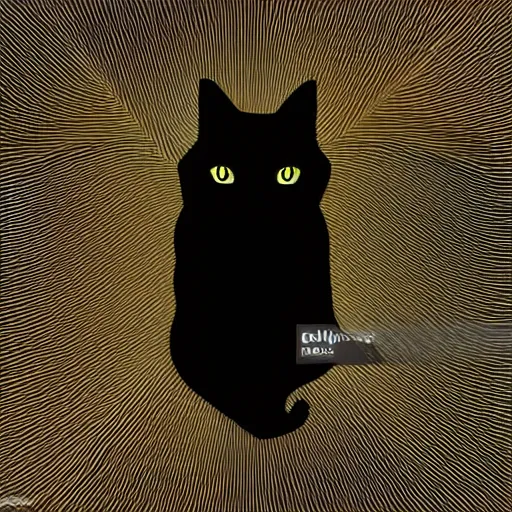 Image similar to long haired cat, silhouette, vector art style, 4 k