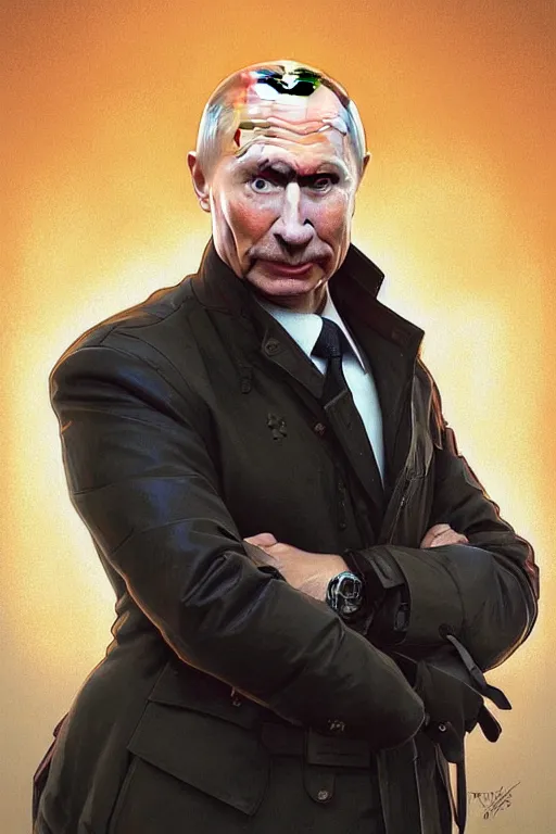 Prompt: vladimir putin as a cartoon character patrick star from sponge bob, realistic portrait, symmetrical, highly detailed, digital painting, artstation, concept art, smooth, sharp focus, illustration, cinematic lighting, art by artgerm and greg rutkowski and alphonse mucha