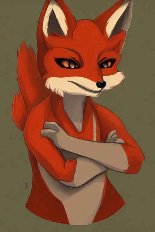 Image similar to an anthropomorphic fox, fursona!!!! trending on furaffinity, by kawacy