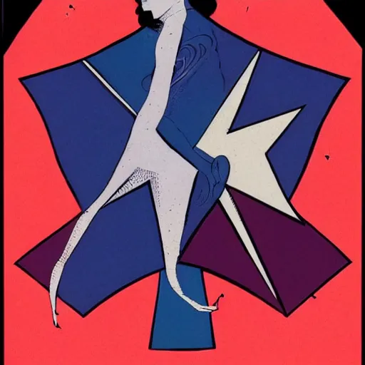 Prompt: textless cover art of jane campion's bright star by steve ditko