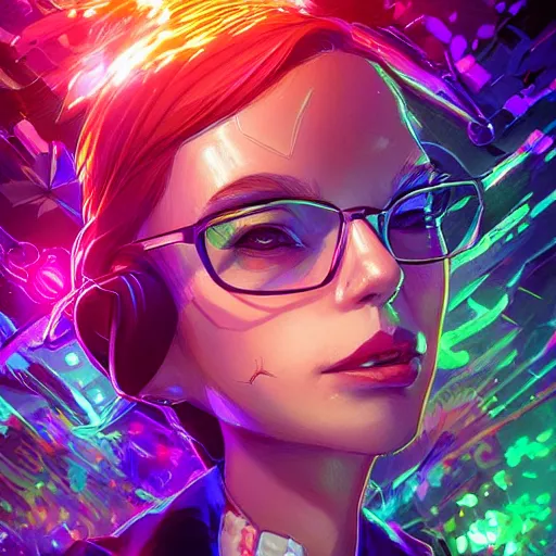 Image similar to skill magic geek inside matrix deepdream radiating a glowing aura stuff loot legends stylized digital illustration video game icon artstation lois van baarle, ilya kuvshinov, rossdraws,