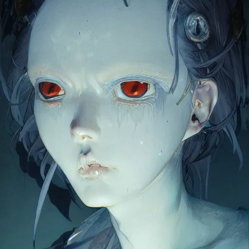 Prompt: prompt : dungeon character portrait soft light painted by james jean and katsuhiro otomo and erik jones, inspired by evangeleon anime, smooth face feature, intricate oil painting, high detail illustration, sharp high detail, manga and anime 1 9 9 9