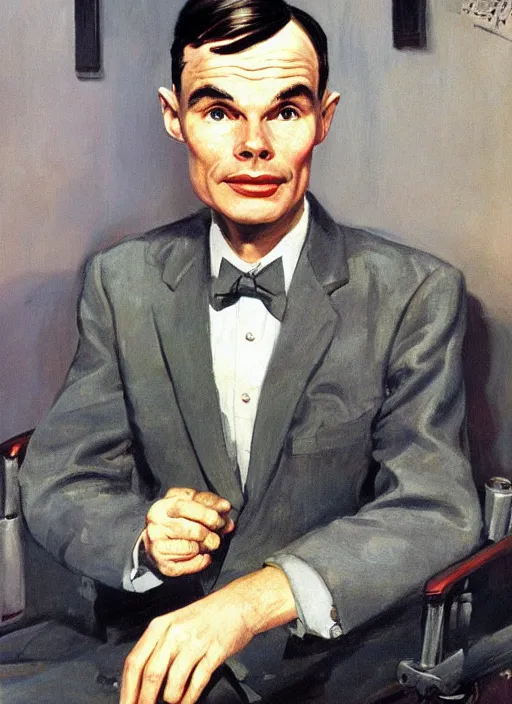 Image similar to portrait of alan turing, by frank mccarthy