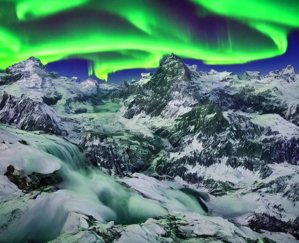 Image similar to Switzerland beautiful with northern lights in the sky astounding