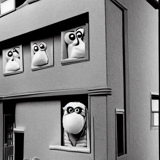 Image similar to section 8 housing, sesame street 1 9 7 8