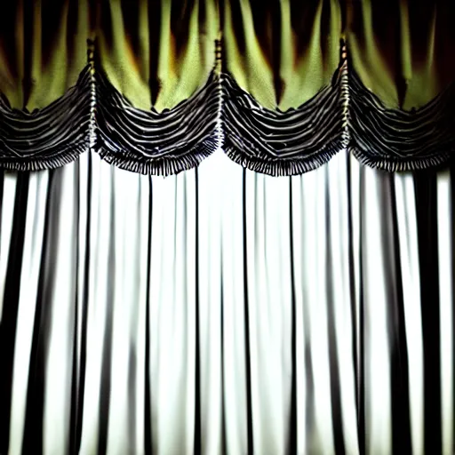 Prompt: someone is watching you from behind the curtain