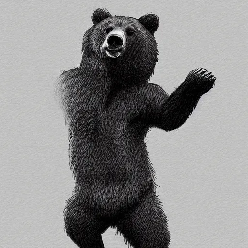 Prompt: digital illustration of a bear bely dancing, deviantArt, artstation, artstation hq, hd, 4k resolution