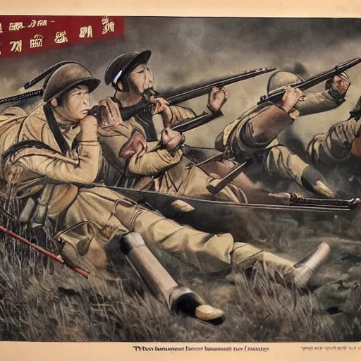 Prompt: the japanese and the chinese war photo realistic 1 9 3 9