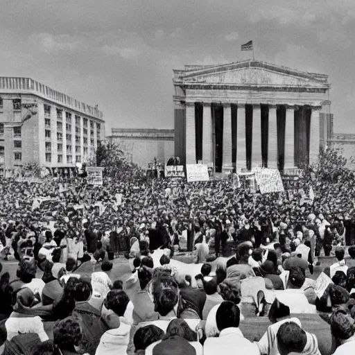 Prompt: The 1960s campaigns against polio and measles took place in the context of a national war on poverty, widespread anxiety about the decline of American cities, and the civil-rights movement, dramatic volumetric lighting, epic composition, high detail, 4K Ultra HD