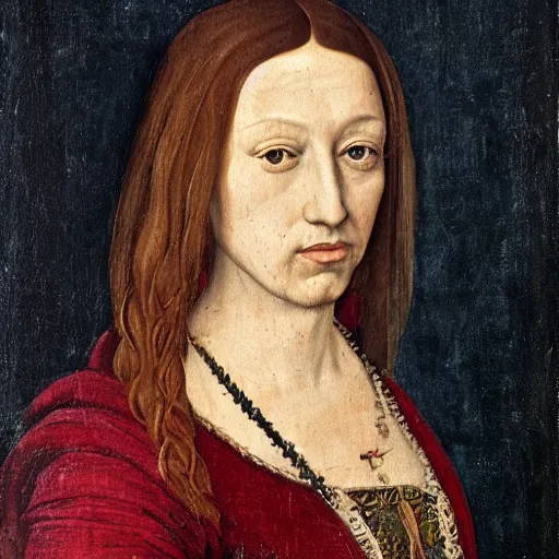 Image similar to a renaissance style portrait painting of Alfredo Linguini