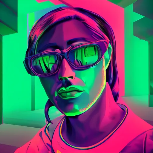 Prompt: vector cbum, portrait, vaporwave, synthwave, neon, vector graphics, cinematic, volumetric lighting, f 8 aperture, cinematic eastman 5 3 8 4 film