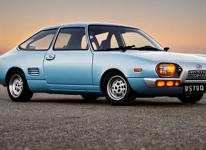 Image similar to photo still of a toyota corolla with open!!! gullwing doors!!! gullwing doors gullwing doors!!!, 8 k, 5 2 mm f 1 2