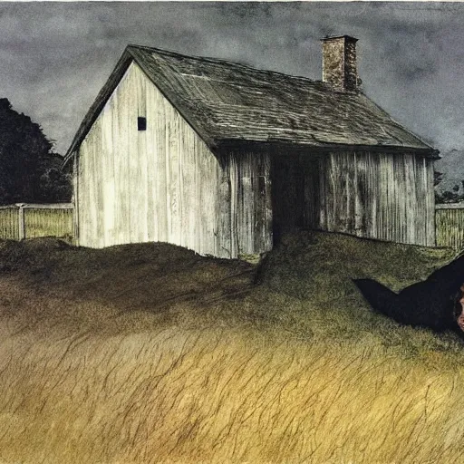 Prompt: Art by Andrew Wyeth