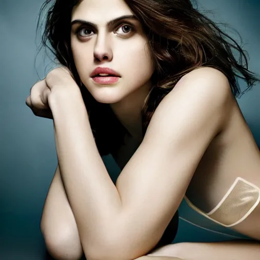 Image similar to portrait of alexandra daddario and gal gadot hybrid by mario testino, headshot, detailed, award winning, sony a 7 r